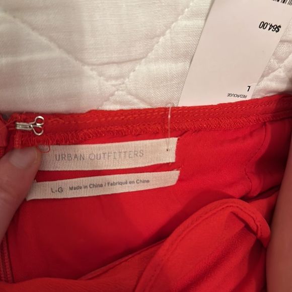 NWT Urban Outfitters Red Babydoll Dress Size L - Picture 13 of 15